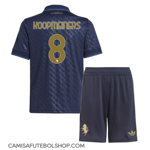 Camisa de time de futebol Juventus Teun Koopmeiners #8 Replicas 3º Equipamento Infantil 2024-25 Manga Curta (+ Calças curtas)